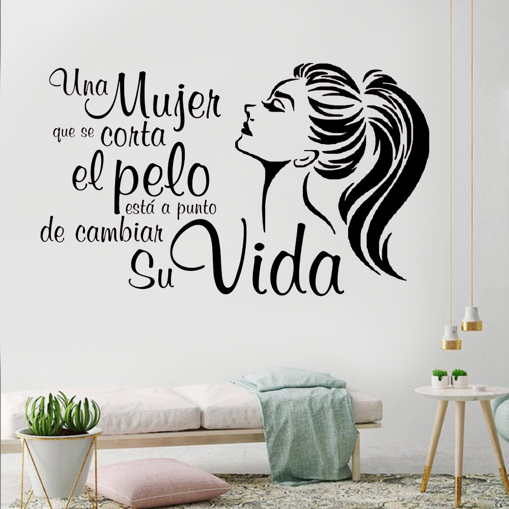 Interior Design Quotes - Spanish Quotes Wall Decals A Woman
