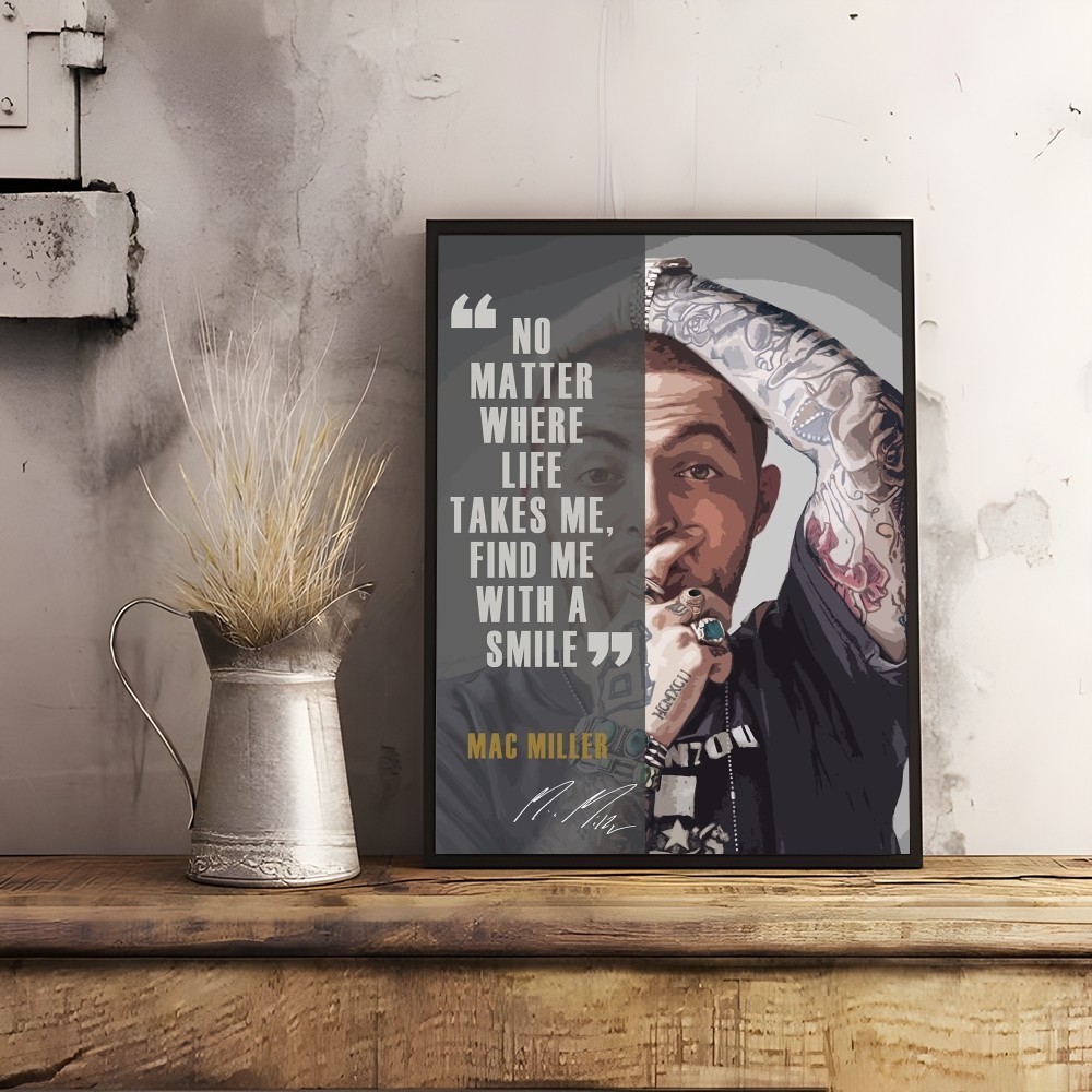 Rapper M-Mac Miller Poster Roo - Interior Design Poster ulasan dan harga