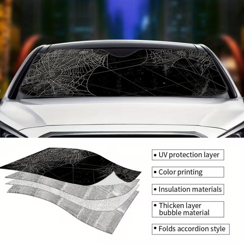 1Pcs Spider Web Windshield Sun - Interior Design Web ulasan dan harga