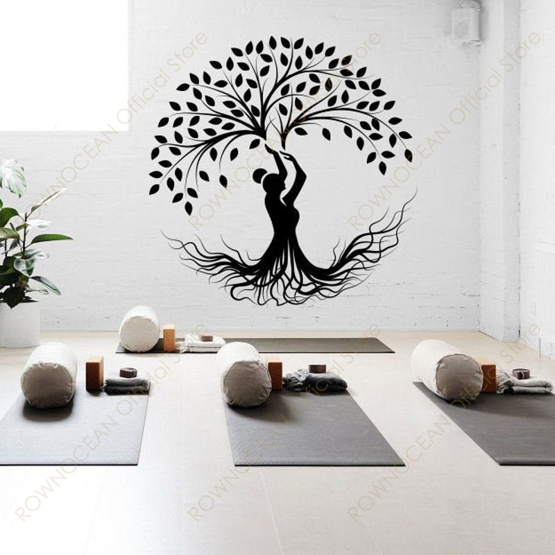 Creative Design Yoga Tree Wall - Interior Design Poster ulasan dan harga