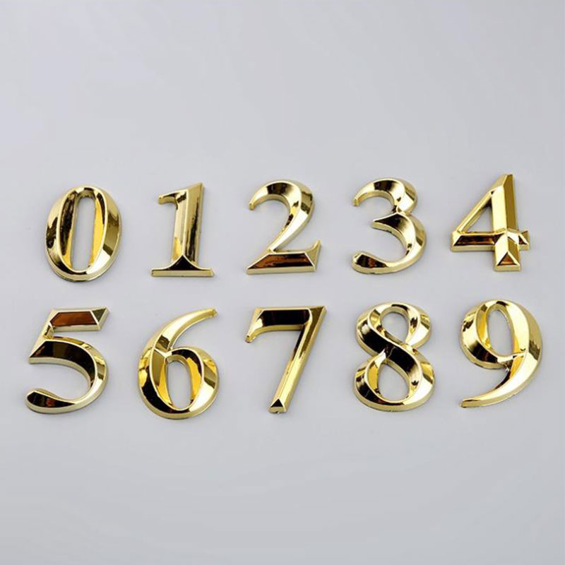 1 Pc Creative Gold Door Number - Interior Design Quotes ulasan dan harga