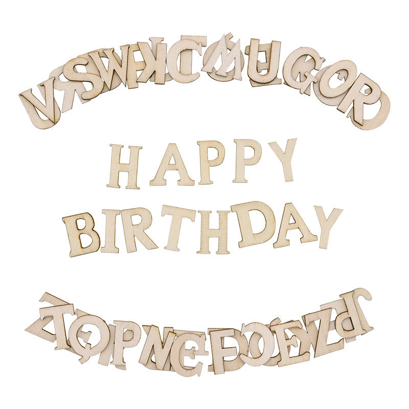 100pcs Wood English Alphabet D - Interior Design Quotes ulasan dan harga
