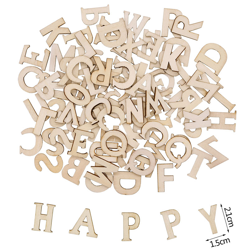 100pcs Wood English Alphabet D - Interior Design Quotes ulasan dan harga
