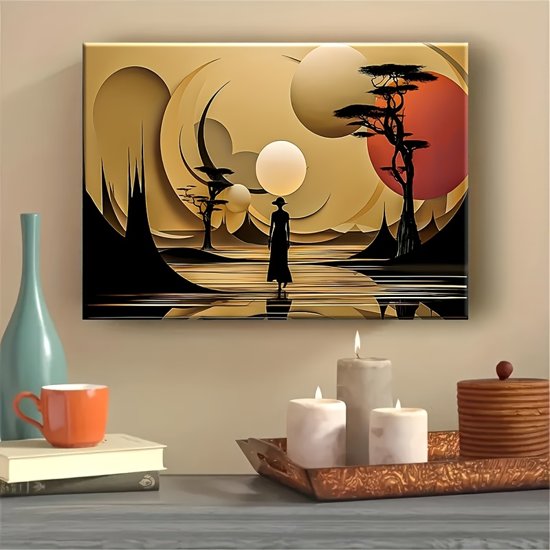 Abstract African Landscape Pos - Interior Design Poster ulasan dan harga