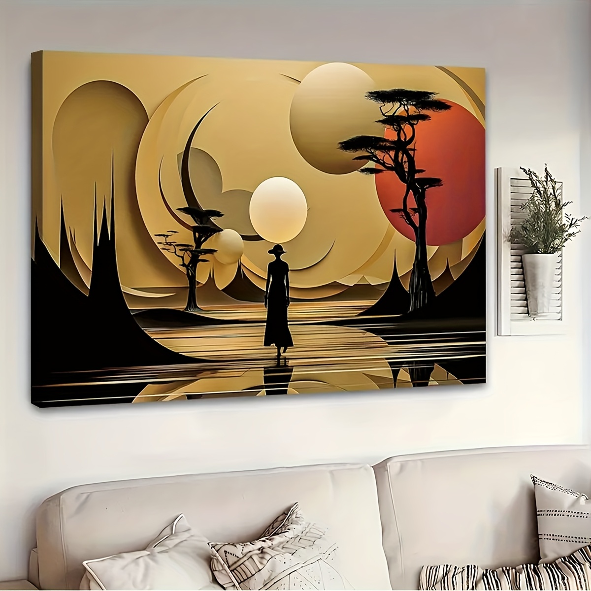 Abstract African Landscape Pos - Interior Design Poster ulasan dan harga