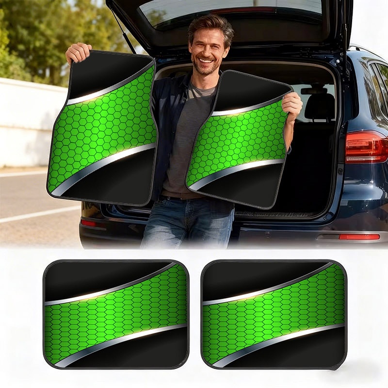 2D 4pcs Car Floor Mats, Materi - Interior Design Grid ulasan dan harga