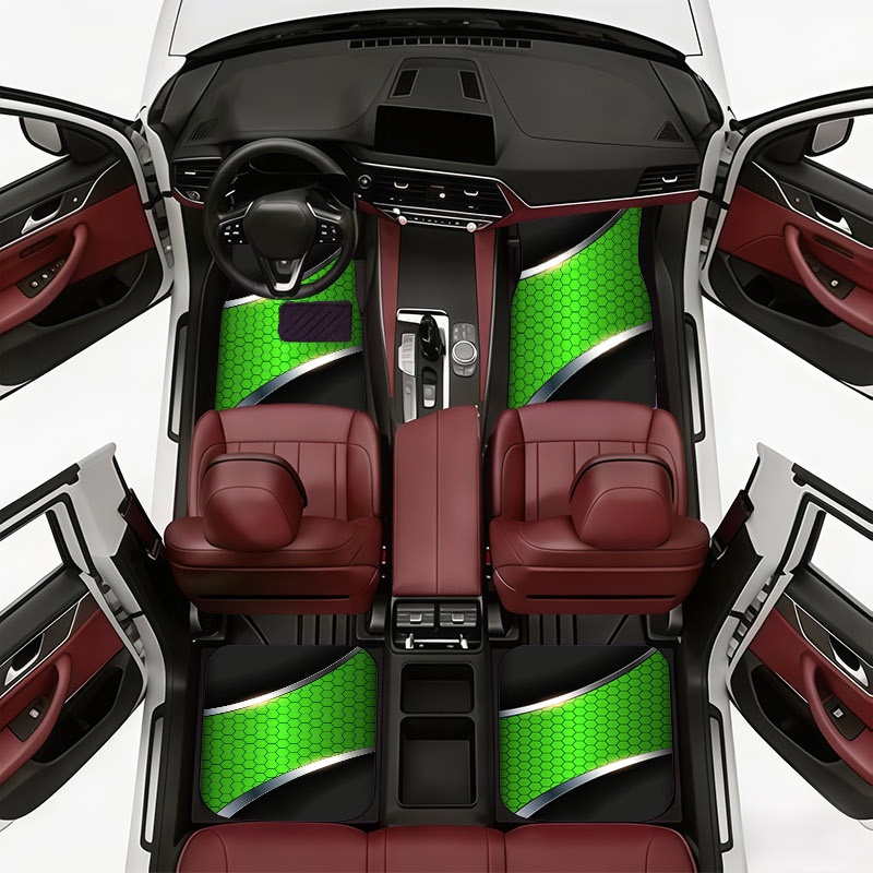 2D 4pcs Car Floor Mats, Materi - Interior Design Grid ulasan dan harga