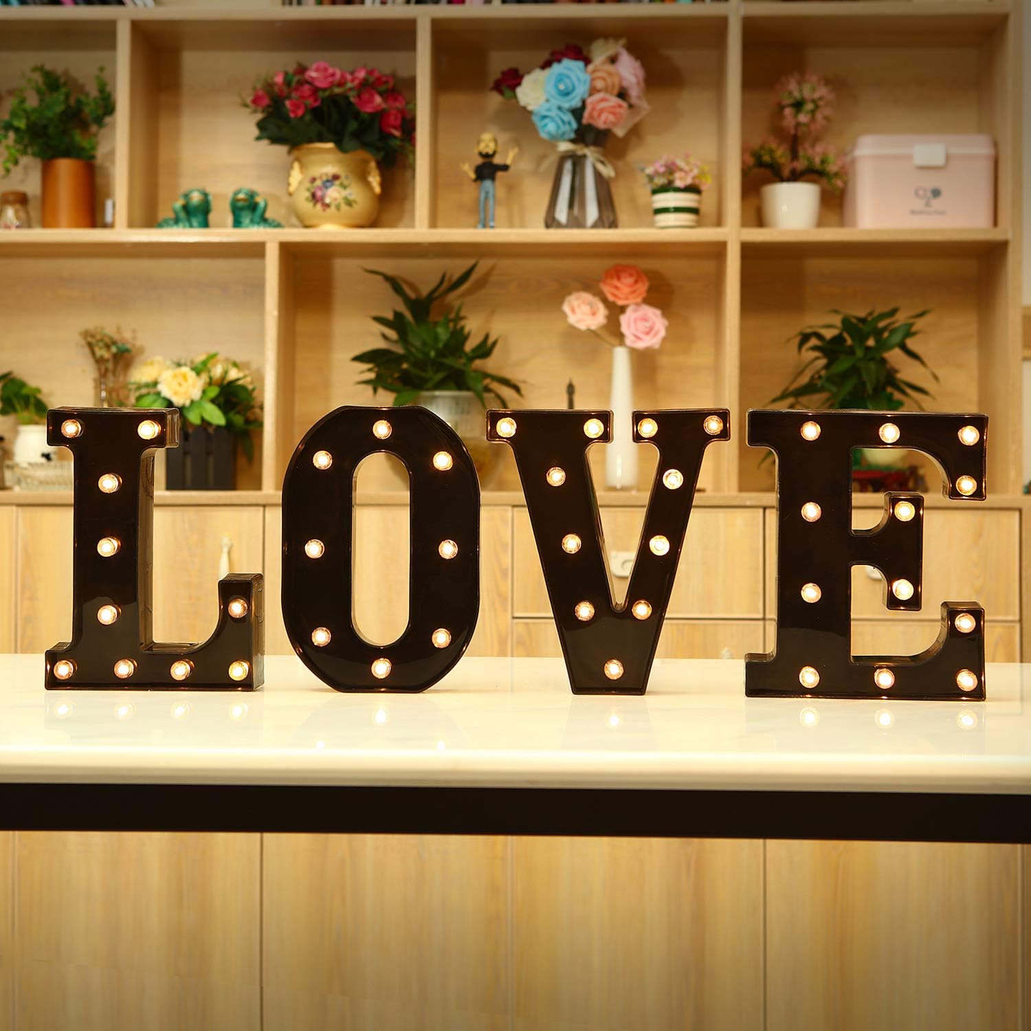 22cm Led Light Letters Black A - Interior Design Quotes ulasan dan harga