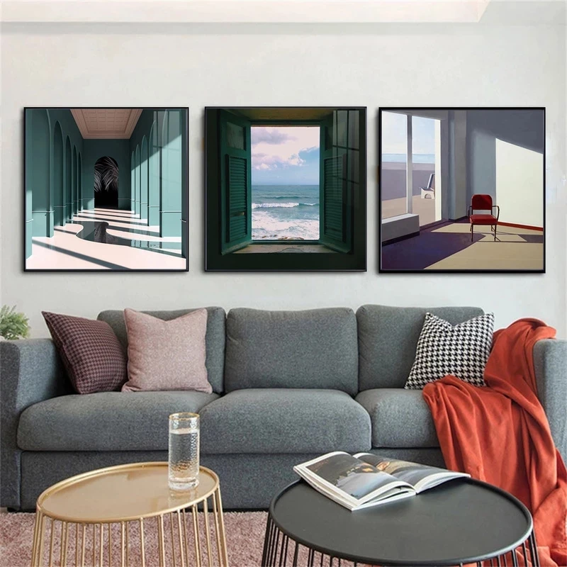 Nordic Window Outside Landscap - Interior Design Poster ulasan dan harga