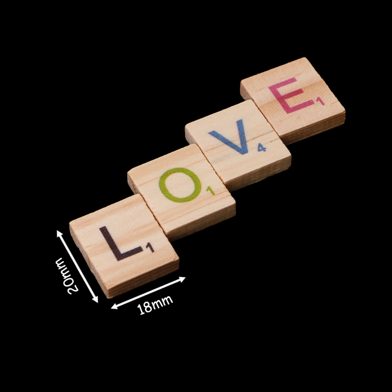 100PCS Wooden Tiles Colorful L - Interior Design Quotes ulasan dan harga