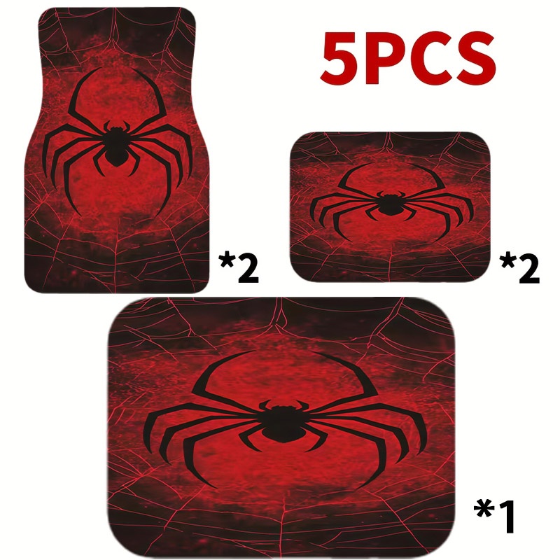 5pcs Car Floor Mats, Black Spi - Interior Design Web ulasan dan harga