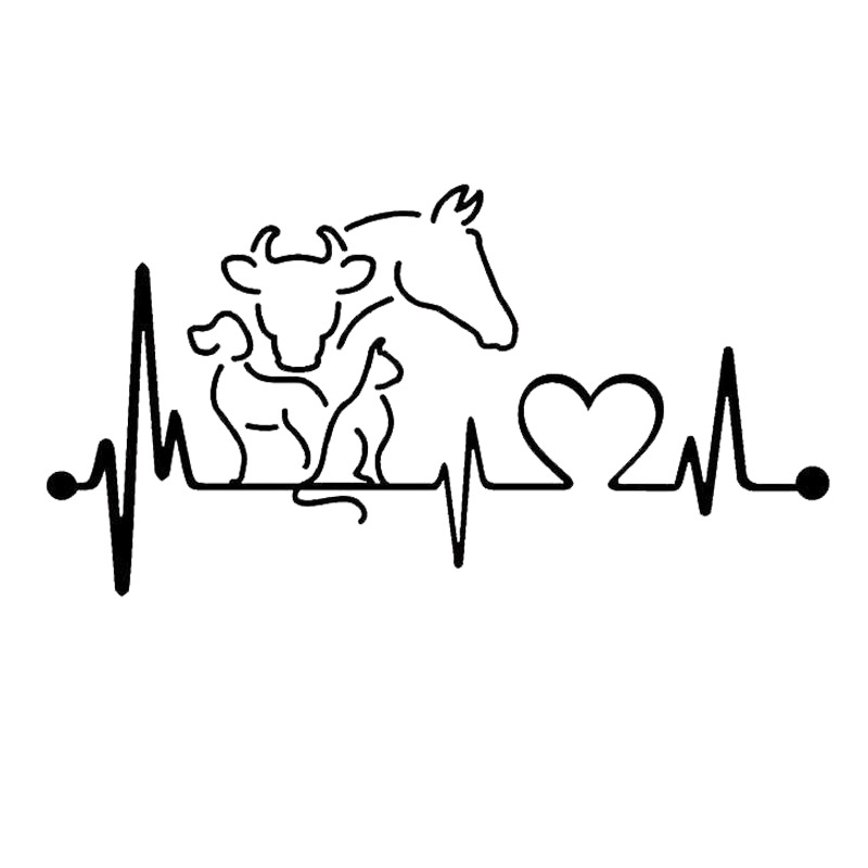 Dog Cat Horse Cow Heartbeat Li - Interior Design Quotes ulasan dan harga