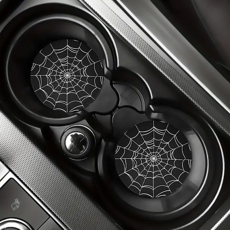 2pcs Spider Web Design Car Cup - Interior Design Web ulasan dan harga
