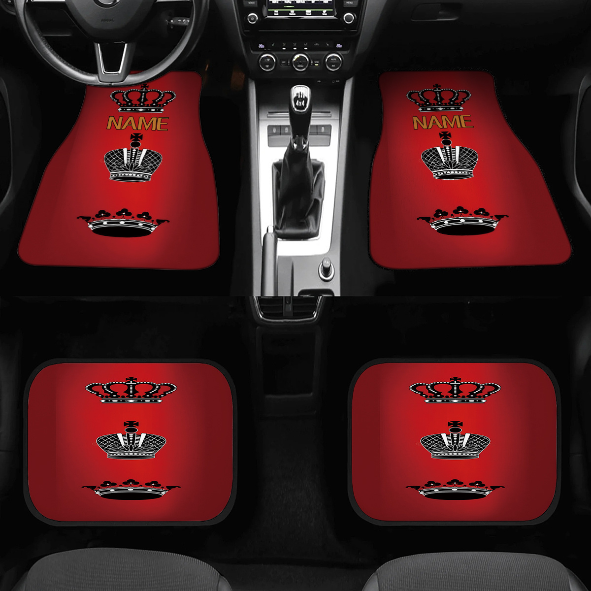 4pcs Customizable Name Car Flo - Interior Design Name ulasan dan harga