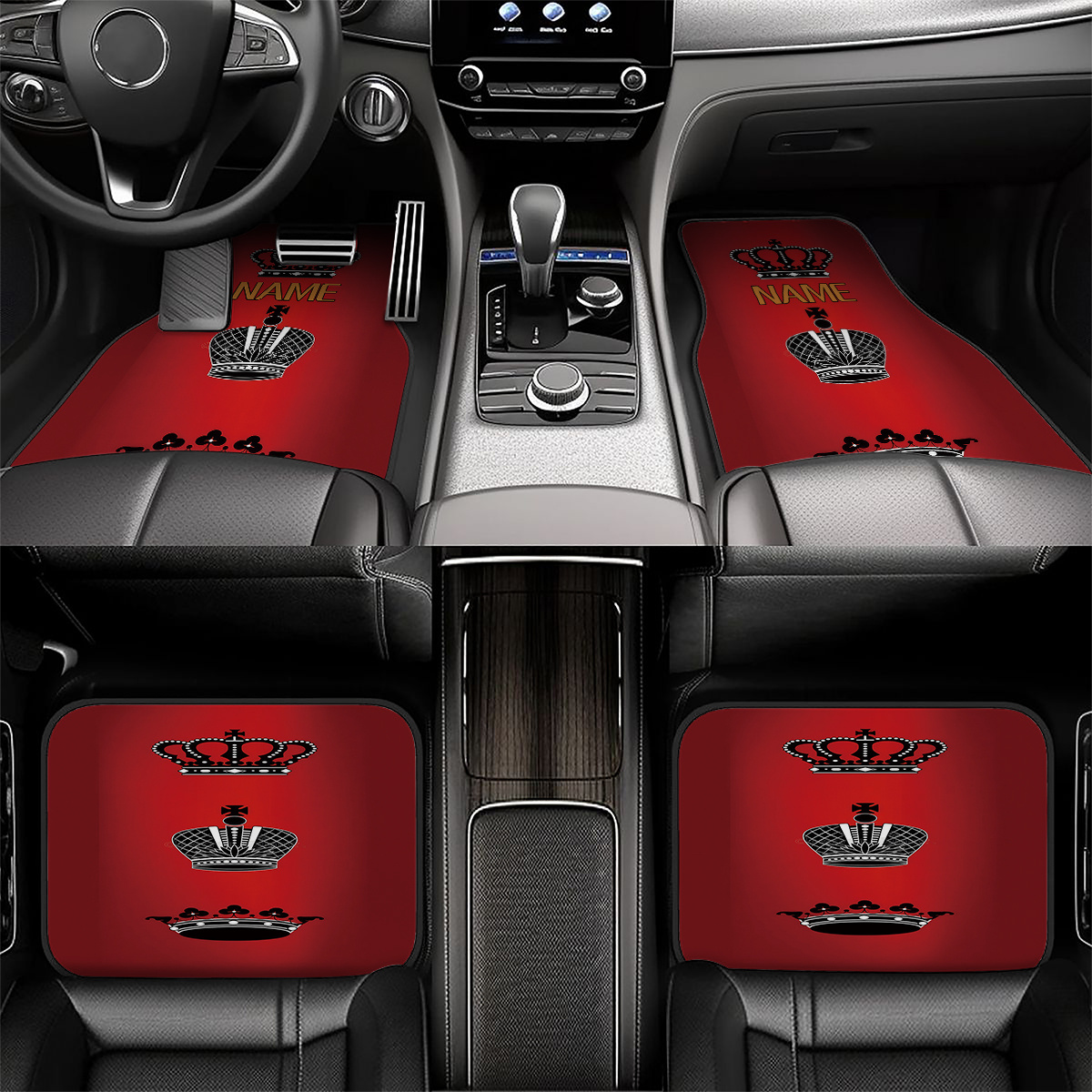 4pcs Customizable Name Car Flo - Interior Design Name ulasan dan harga