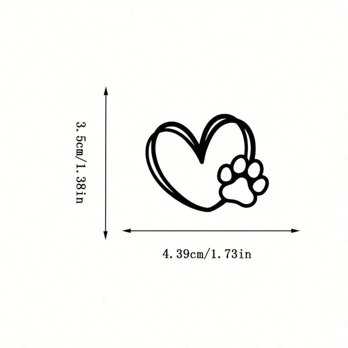 2pcs Heart Paw Print Rearview  - Interior Design Journal ulasan dan harga
