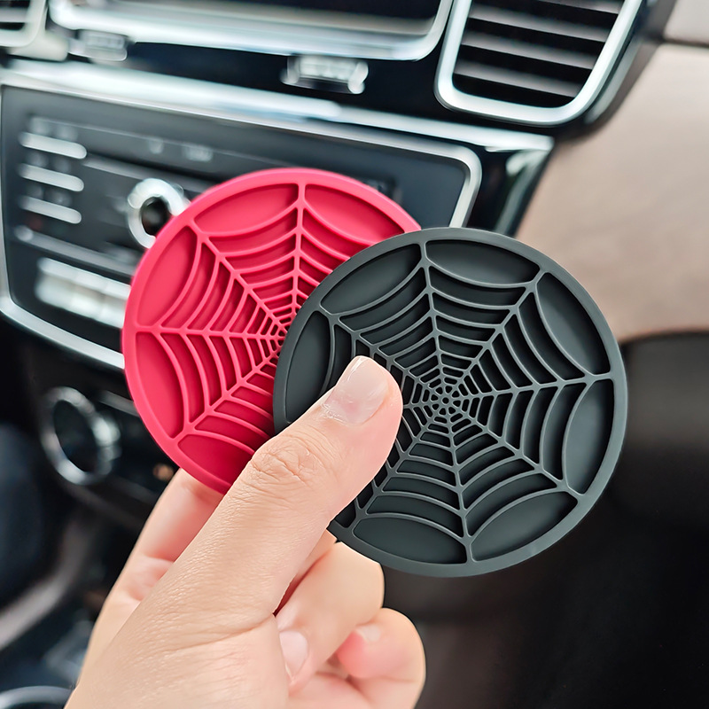 4pcs Spider Web Design Car Cup - Interior Design Web ulasan dan harga